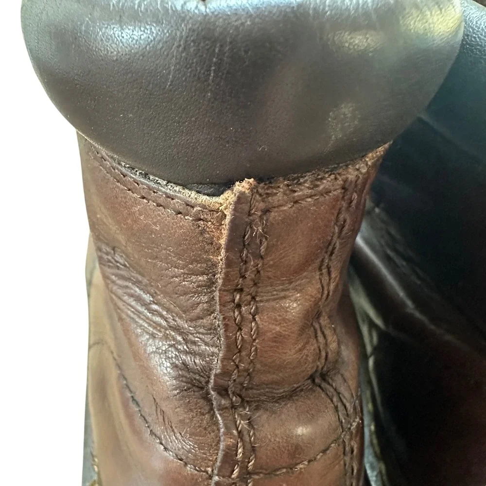 Vintage Dr Martens Made In England Brown Leather 6 Eye Boots UK 6 Grunge Unisex